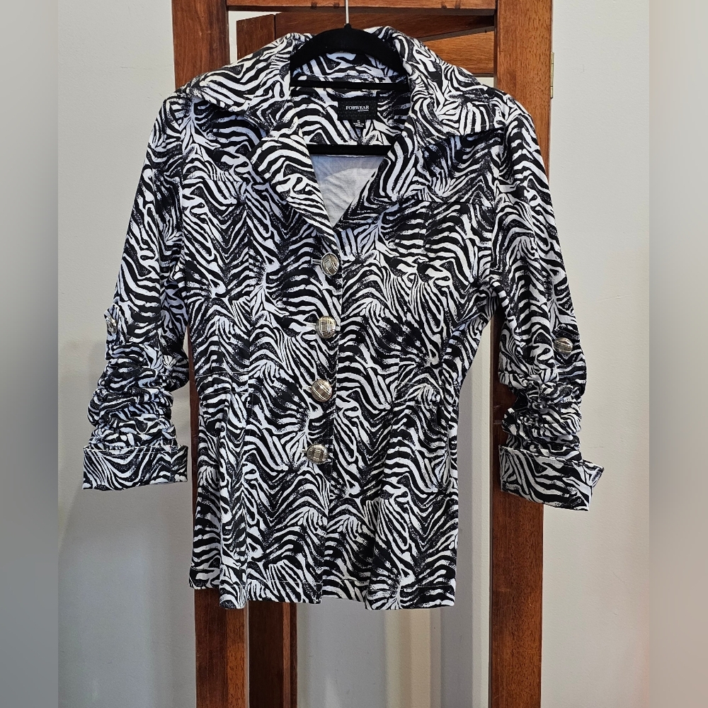 Forwear Blazer size Sma Zebra pattern Boutique